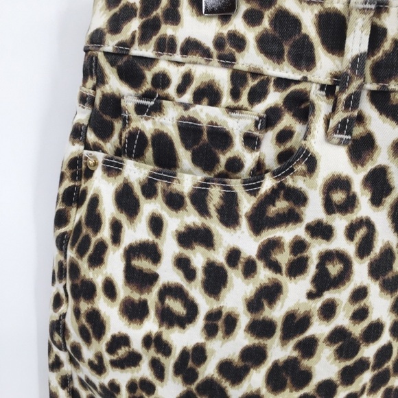 Frame Ali Ultra high rise skinny crop leopard print jeans cigarette new 27 - Picture 6 of 13